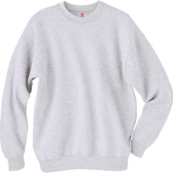 Hanes Men’s Fleece Pullover Sweatshirt XL Ash Gray Crewneck NWT - Picture 2 of 5